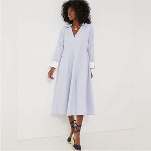 NWT Pomander Place Blue Stripe Cannes Dress, Size M